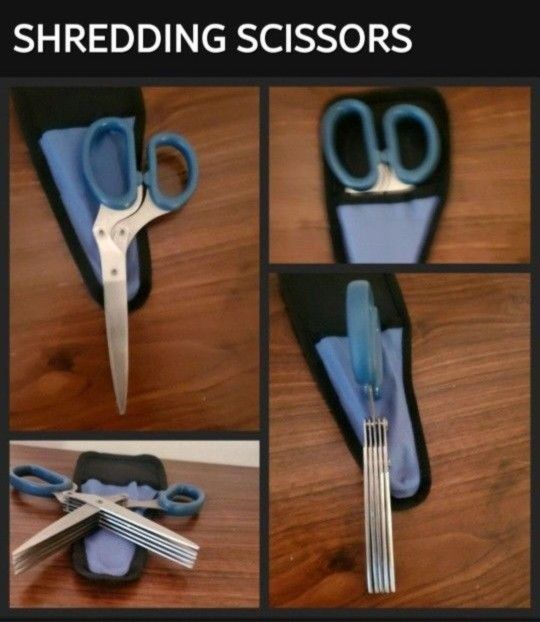 NEW SHREDDING SCISSORS IN POUCH