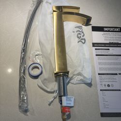 Bathroom Faucet Gold Finish 