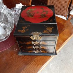 Pre-owned Vintage Oriental Jewelry Box 