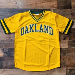 Oakland A's Dave Stewart Baseball Jersey Size Medium Yellow 