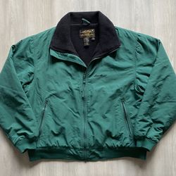 Vintage Eddie Bauer Green Windfoil Polartec Bomber Lined   Sz Medium 