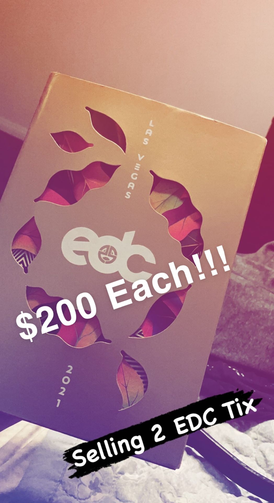 EDC Tix For $200 Each