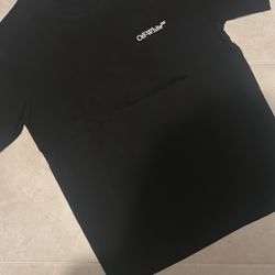 Off-White Men's Black Short Sleeve Crew Neck Designer Moon Graphic T-Shirt