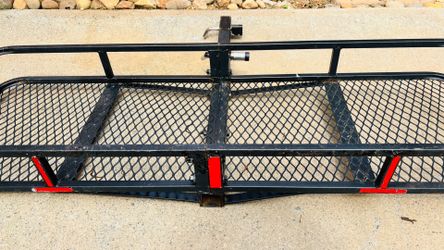 Hitch Mounted Cargo Carrier folded for not using