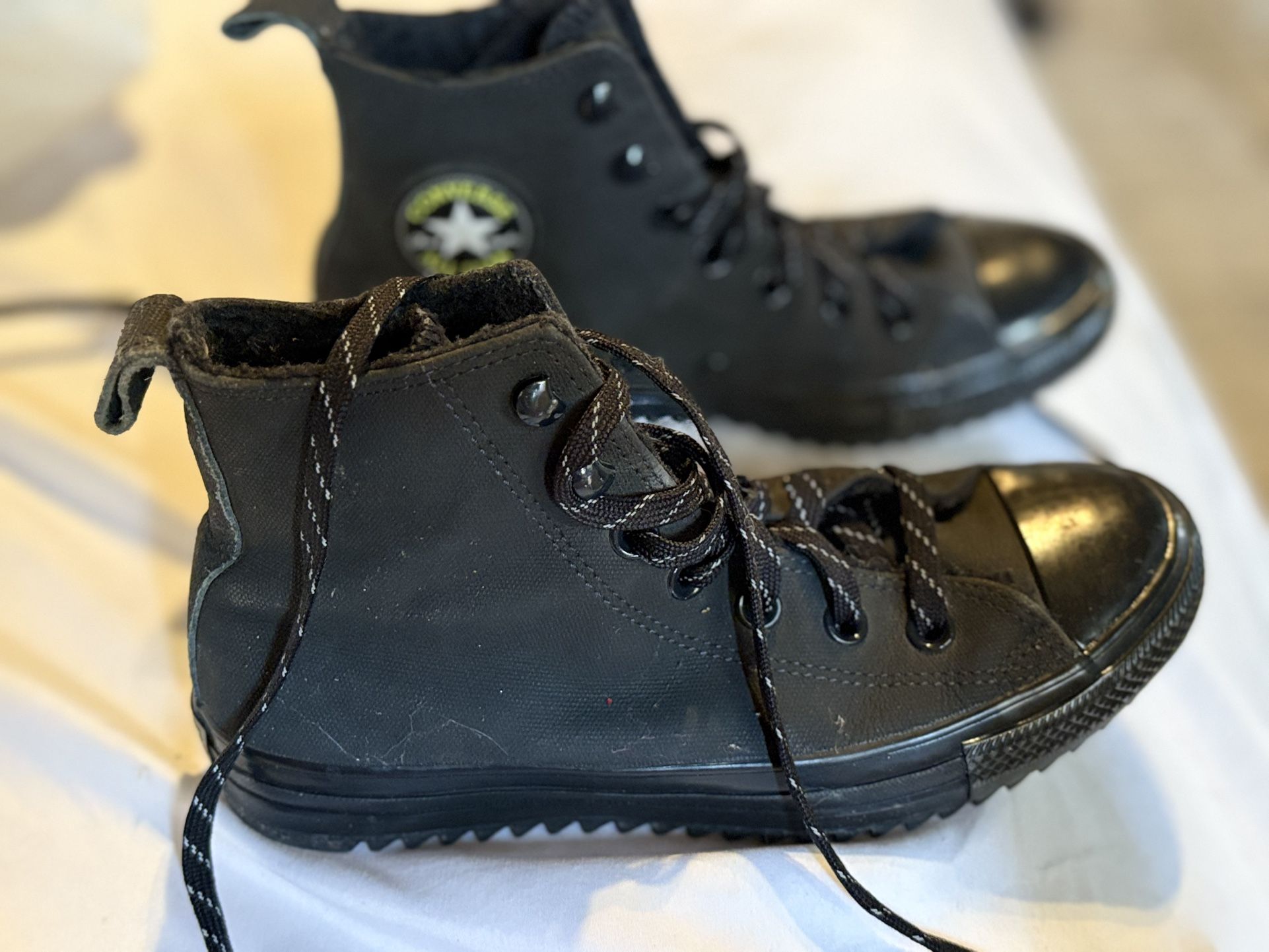 Black All Star Hiker High Top Converse Sneakers