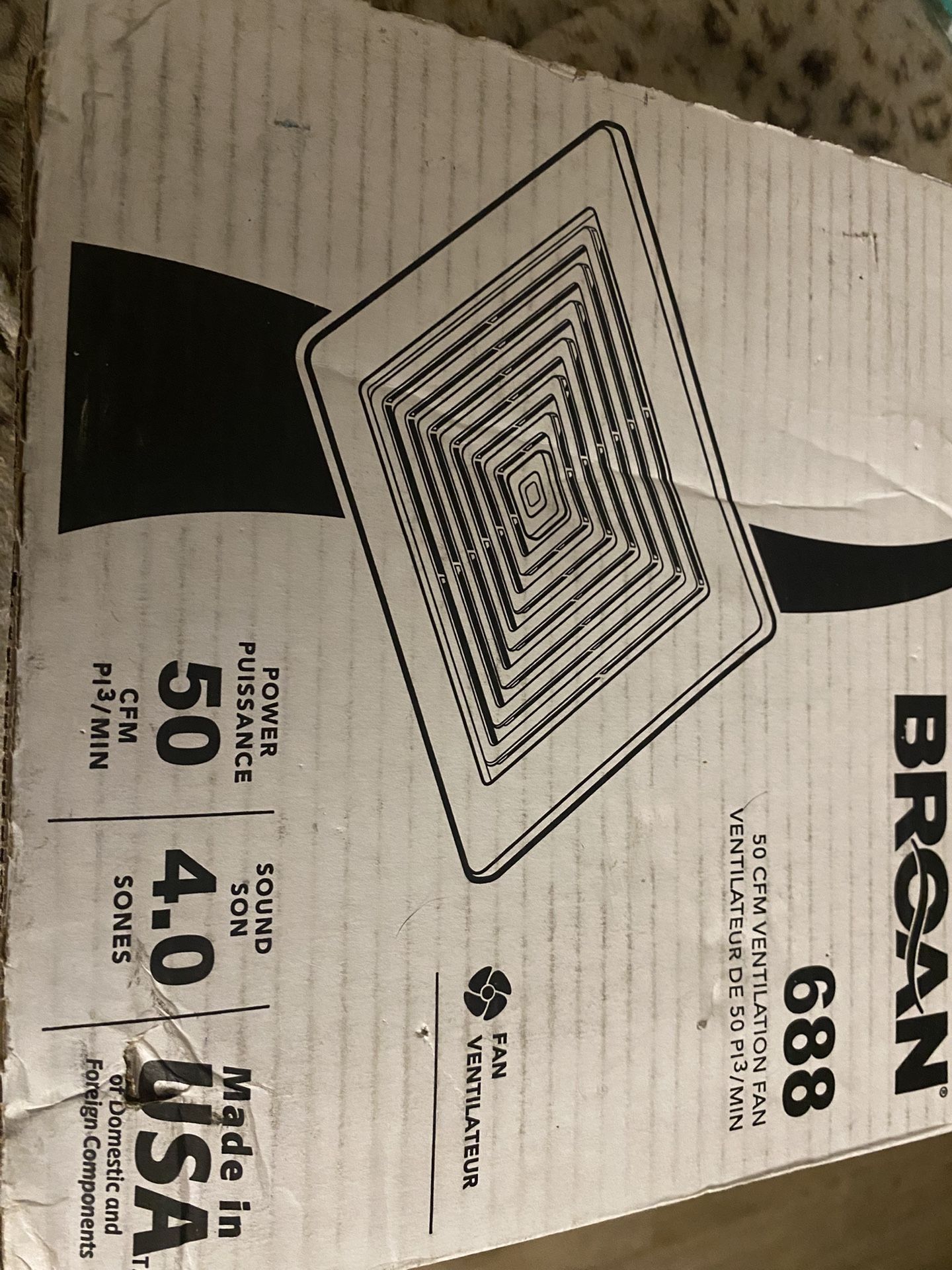 Broan 688 Ventilation Fan
