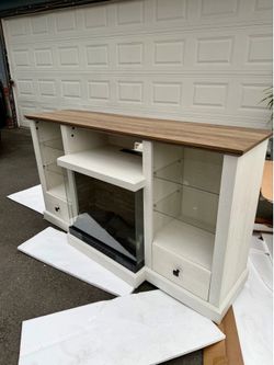 59" fireplace TV stand with LED (BRAND NEW IN BOX NOT ASSEMBLED)