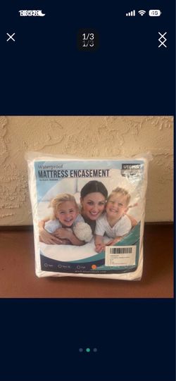 One New Queen Waterproof Mattress Encasement Protector Zipper Zippered Zipguard Washable