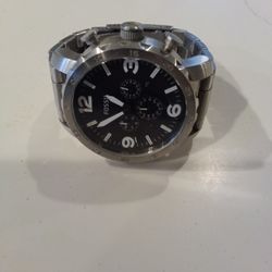 Black And Silver Fossil Watch