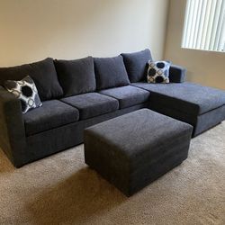 Grey Sectional With Ottoman ‼️brand New In Stock ‼️