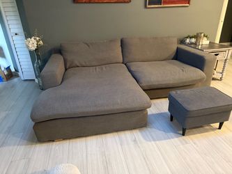 Two piece sectional sofa