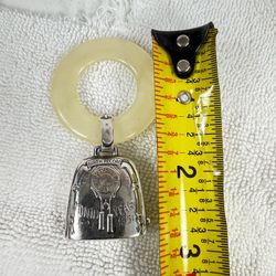Vintage 1951 Webster Sterling 925 Baby Rattle Teething Ring Birth Record  Be sure to go take a look at all the other items I have listed for sale.  Pi