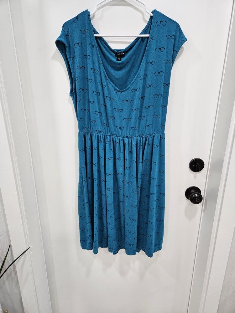 Torrid Blue Skater Dress