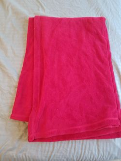 Red plush throw blanket