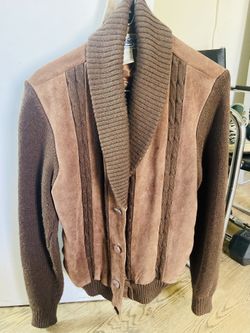 Vintage Genuine Cow Leather Jacket/Sweater 