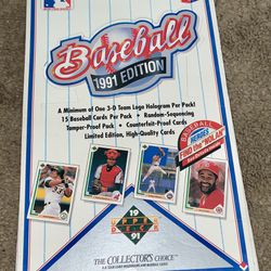 1991 Upper Deck Collectors Choice Edition Card BASEBALL BOX 36 Sealed Packs