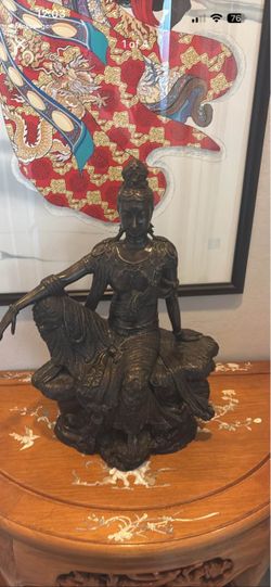 22 in Quinon India Spiritual real bronze statue