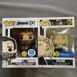 Loki Tessaract And Sylvie GITD FUNKO POP