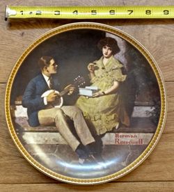 Norman Rockwell's "Pondering On The Porch" Knowles Fine China Plate