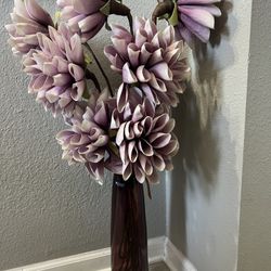Purple vase with Flowers 