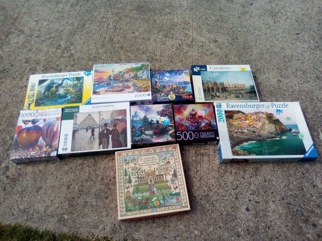 Lot Of 10 Jigsaw Puzzles