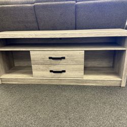 Tv Console Grey With 2 Drawers 
