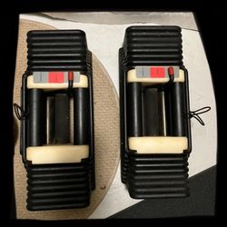 Powerblock Adjustable Dumbbells 90lbs power block 90 lb lbs set 90lb dumbbell weight weights Pro Rexan + inserts adders