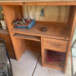 Kids Vintage Brown Desk 