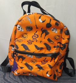 Spirit Halloween orange mini backpack