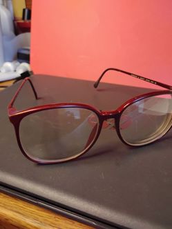 Carbon fiber Red Frame glasses