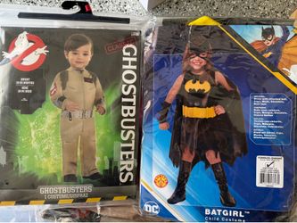 Toddler costumes ghostbusters and batgirl