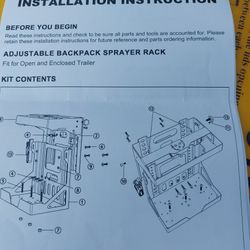Lawn Sprayer Back Pack Adjustable Rack