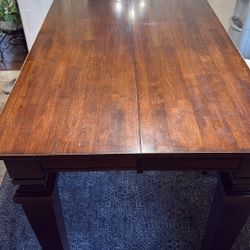 Real Oak Leaf Tall Dinner Table And Tall Chairs