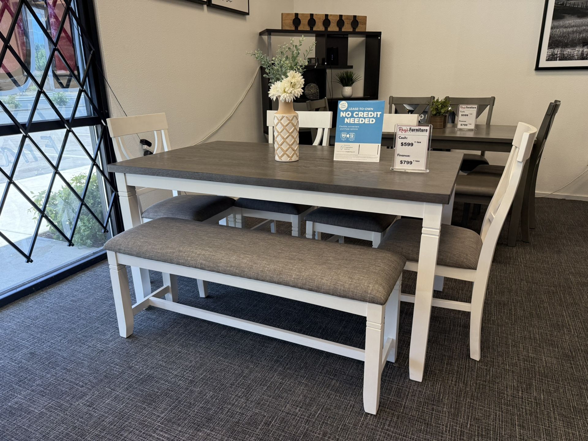 π½οΈ 6 PC White & Gray Dining Set β $599!