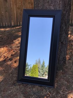Large Black Framed Wall Mirror (24.5" x 47.5") - Budget Friendly!