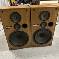 Pioneer CS-G304 Vintage 3-Way Floor Speakers – Wood Look – Untested AS-IS
