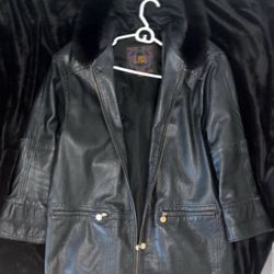 Brand New Leather Fur Coat 