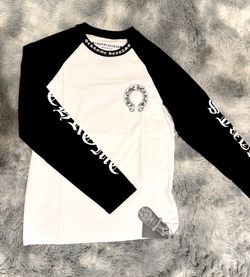WHITE & BLACK CHROME HEART LONG SLEEVE T-SHIRT