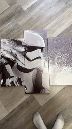 Star Wars Movie Stormtrooper Framed 5 Piece Canvas Wall Art Print Picture Poster