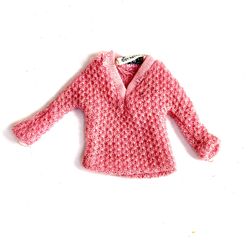 Pink Knit Sweater from Vintage 1965 Mattel “Vacation Time #1623”