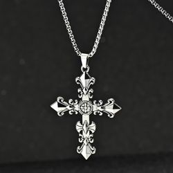 STAINLESS TITANIUM CROSS AND CHAIN