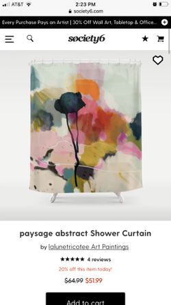 Brand New Society 6 Shower Curtain