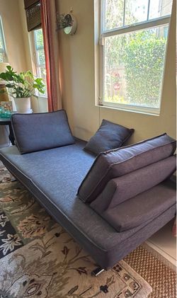 Charcoal Gray Convertible Daybed/Sofa – 78” x 42” x 17”