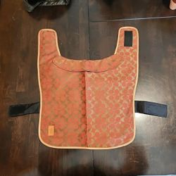 Vintage COACH Monogram  Leather Trimmed Dog Rain Coat Jacket 