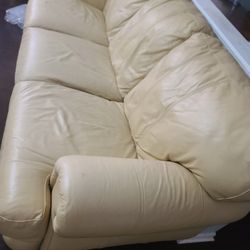 Italian Cream Leather Sofas