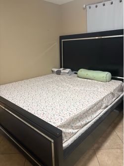 California King Bed Frame + Mattress Set - $80
