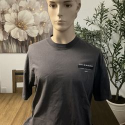 AllSaints Redact Mock Neck Graphic T-shirt Men’s Size Large 