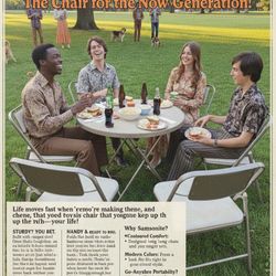 6 Vintage 60s Folding Portable Samsonite Metal Chairs MCM Mid-Century 