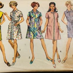 Vintage Dress Simplicity 8285 Pattern Sizes 14 Rare Find Pre Owned