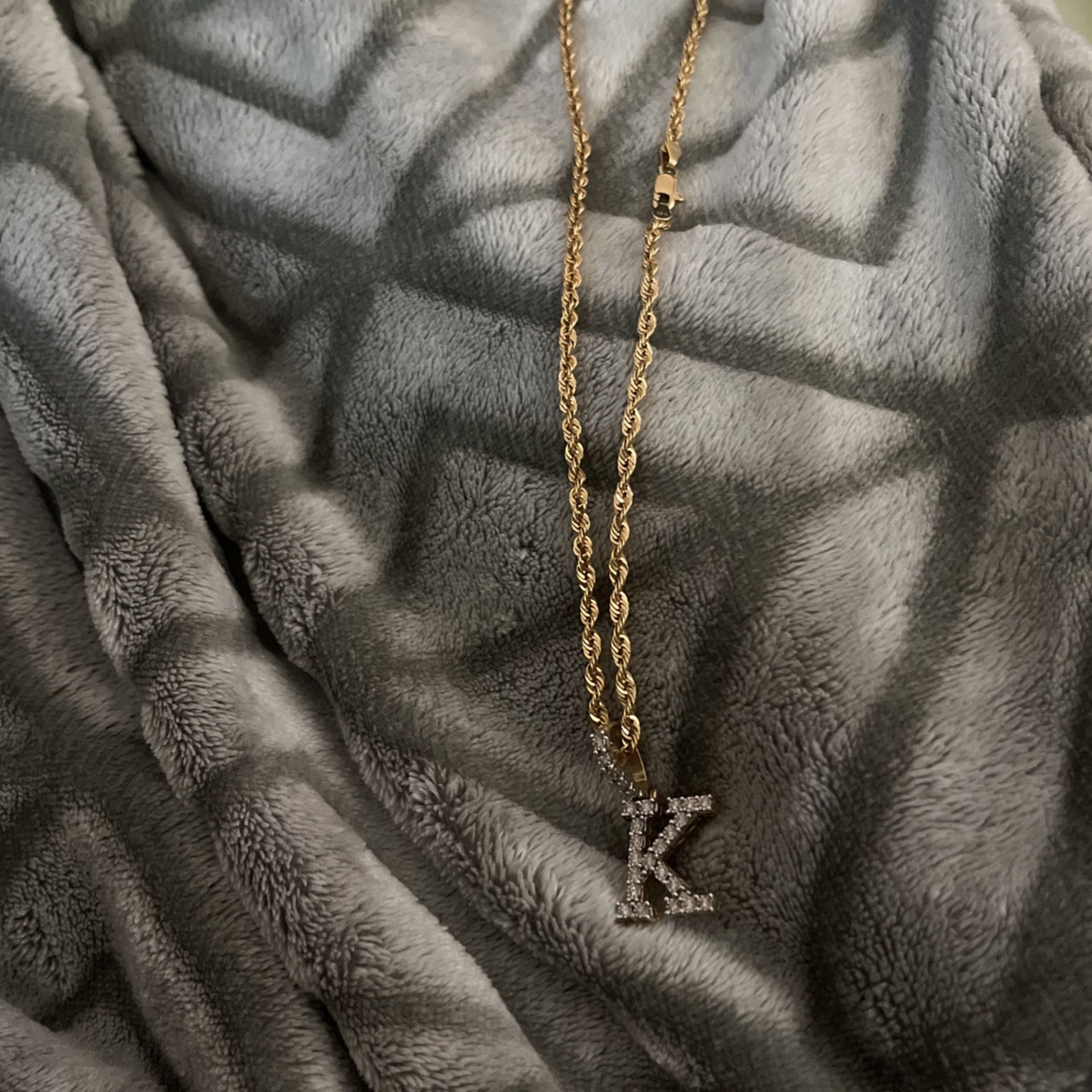 10k Gold Chain  With 10k Gold Pendant 